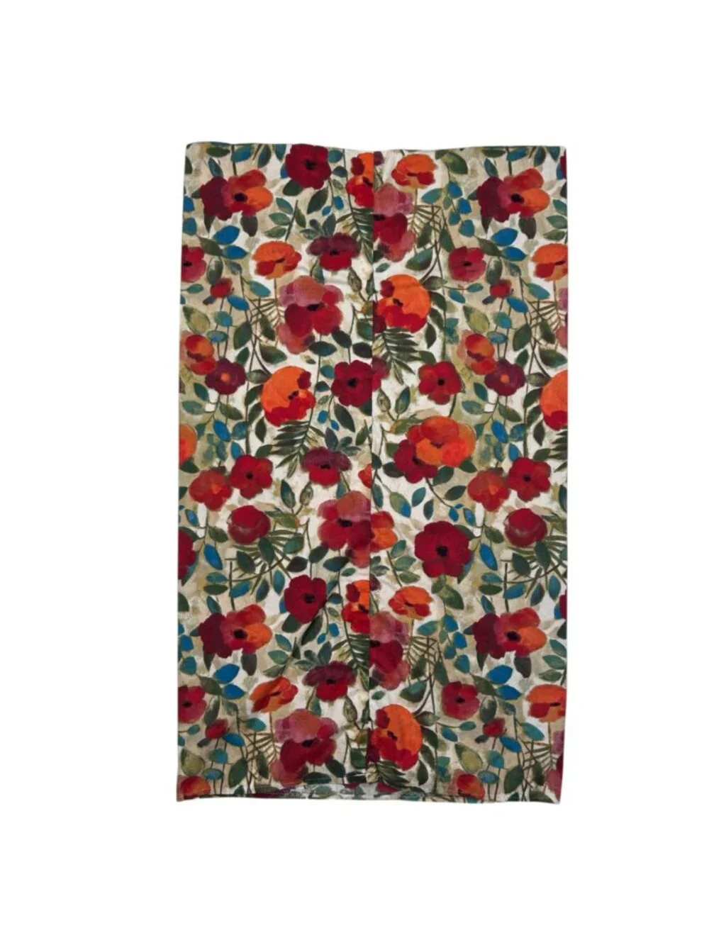 Handmade Pillowcase Set of 2 Poppy Vibrant Floral Multicolor 20x33 Modern Art